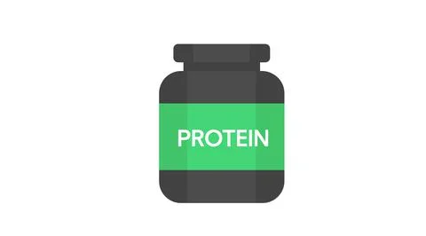 Flat Protein Bottle Icon Illustrazione stock