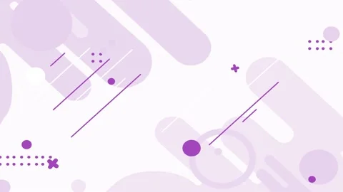 Flat Purple Shapes With Geometric Elements Stock Footage 220420564