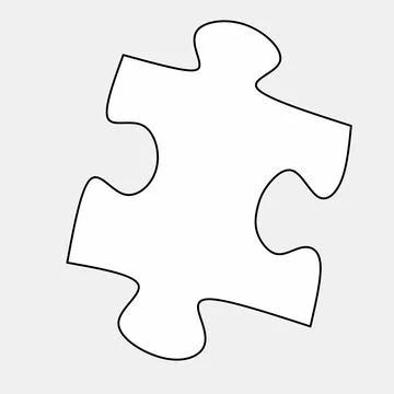 Flat Puzzle Piece Icon. Stock Illustration