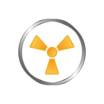 Flat radiation icon Stock Illustration