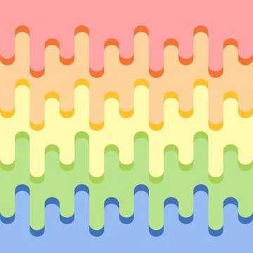 Flat rainbow liquid pattern background イラスト素材