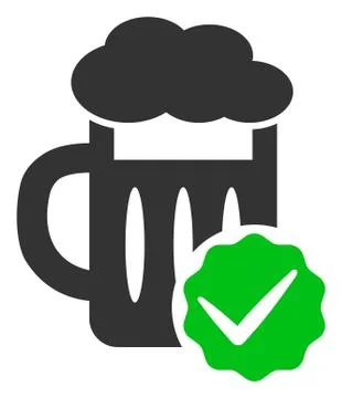 Flat Raster Best Beer Icon Stock Illustration