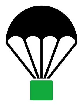 Flat Raster Cargo Parachute Icon イラスト素材
