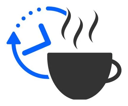 Flat Raster Coffee Break Icon Illustrazione stock