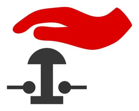 Flat Raster Emergency Stop Icon Illustrazione stock