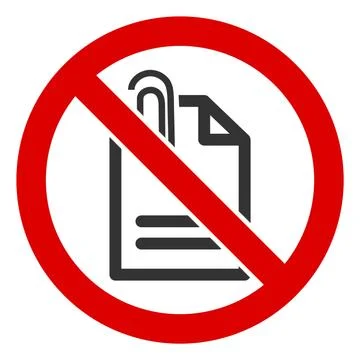 Flat Raster No Attached Document Icon Stock Illustration
