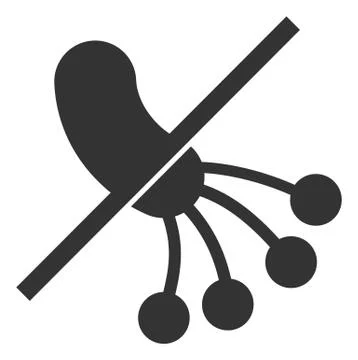 Flat Raster No Bacteria Icon Stock-Illustration