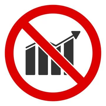 Flat Raster No Chart Icon Stock Illustration