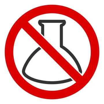 Flat Raster No Chemical Retort Icon Stock Illustration