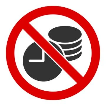 Flat Raster No Credit Time Icon Stock Illustration