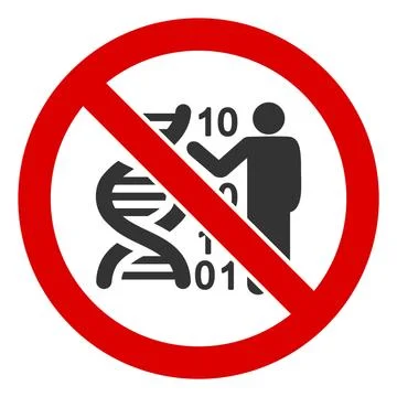 Flat Raster No DNA Decoding Icon 스톡 일러스트
