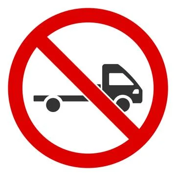 Flat Raster No Empty Truck V2 Icon Stock Illustration