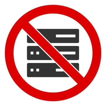 Flat Raster No Hard Disks Icon Illustrazione stock