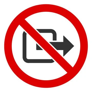 Flat Raster No Log Out Icon Stock Illustration