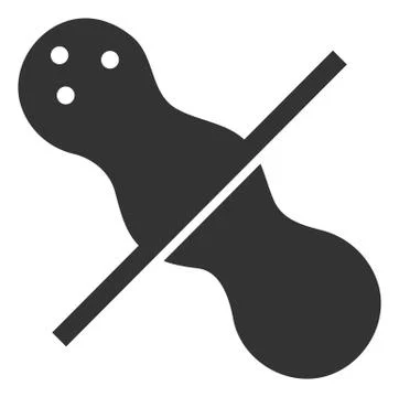 Flat Raster No Peanuts Icon Illustrazione stock