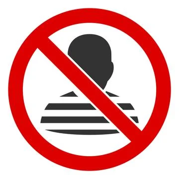 Flat Raster No Prisoner Icon Ilustración de archivo