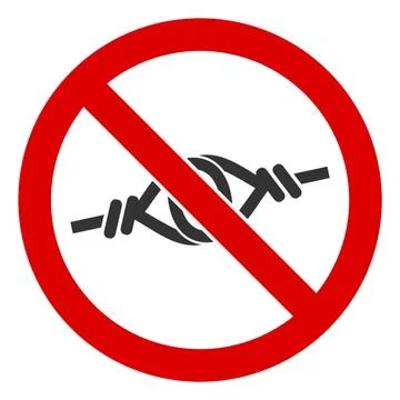 Flat Raster No Rope Loop Icon 스톡 일러스트