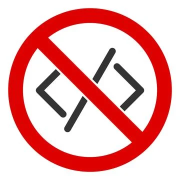Flat Raster No Script Coding Icon 스톡 일러스트