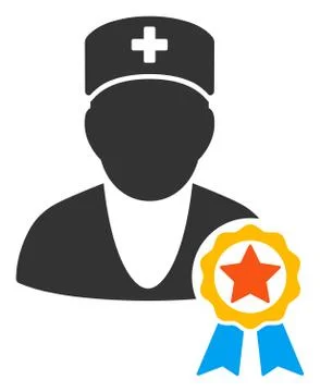 Flat Raster Recommended by Doctors Icon Illustrazione stock