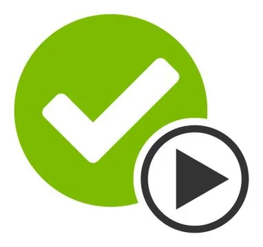 Flat Raster Start of Validity Icon Stock Illustration