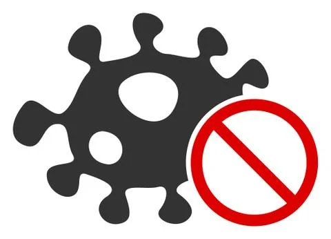 Flat Raster Stop Infection Icon Stock-Illustration