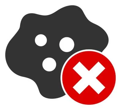 Flat Raster Stop Infection V2 Icon Stock-Illustration