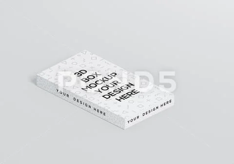 Flat Rectangle Packaging Box PSD Template
