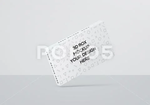 Flat Rectangle Packaging Box PSD Template