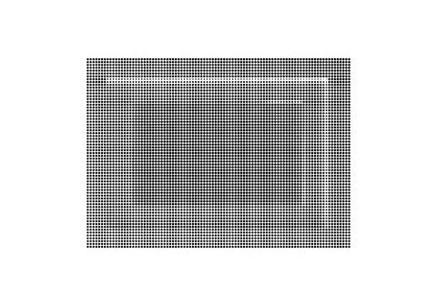 Flat rectangular frame constructed from halftone dots for minimalist graphi.. 스톡 일러스트