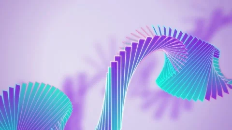Flat rectangular plates twist in a seamless loop Stock Footage 343324654