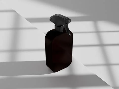 Flat rectangular trigger spray bottle mockup Stock-Illustration