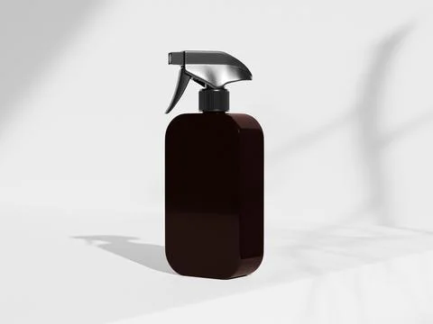 Flat rectangular trigger spray bottle mockup Illustrazione stock