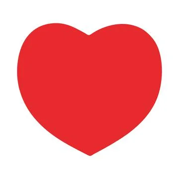 Flat red heart icon isolated on a white background. Vector illustration. Stock Illustration