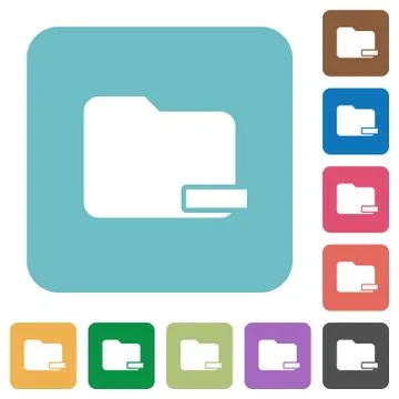 Flat remove folder icons Stock Illustration