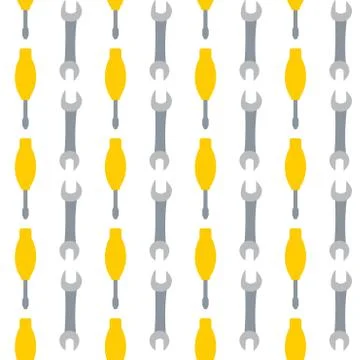 Flat Repair Tools Seamless Pattern Vector Illustration Stock-Illustration