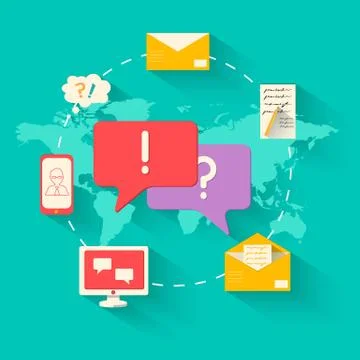 Flat reservation room background design concept. Vector illustra Stock Illustration