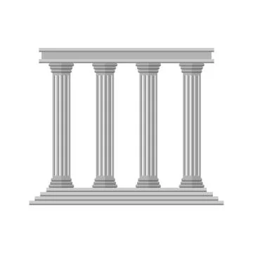Flat retro Ancient Columns . Vector illustration Stock-Illustration
