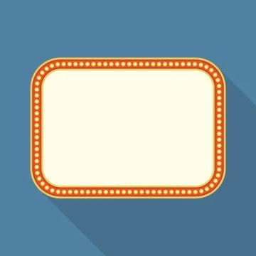 Flat Retro Banner Illustrazione stock