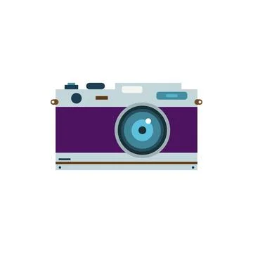Flat Retro Camera Icon Stockillustratie