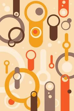 Flat retro circle wallpaper background イラスト素材