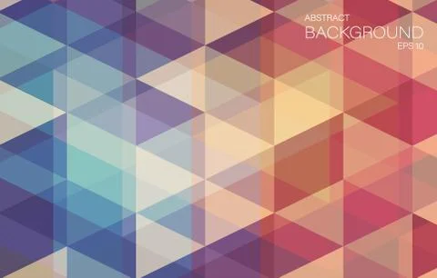 Flat retro color geometric triangle wallpaper Stock Illustration
