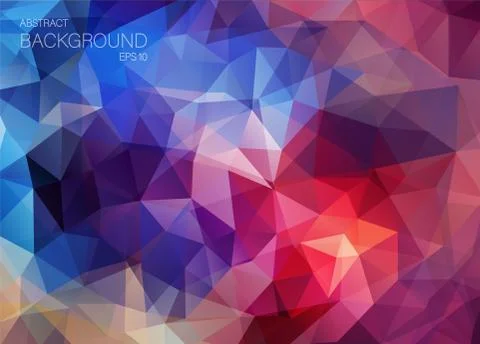 Flat retro color geometric triangle wallpaper Stock Illustration