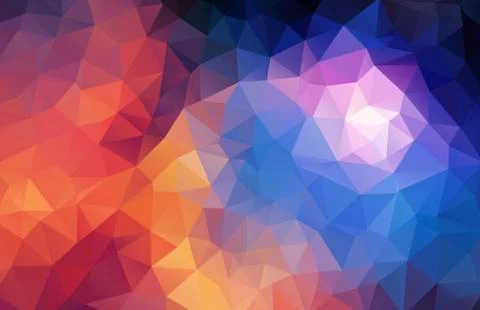 Flat retro color geometric triangle wallpaper Stock Illustration