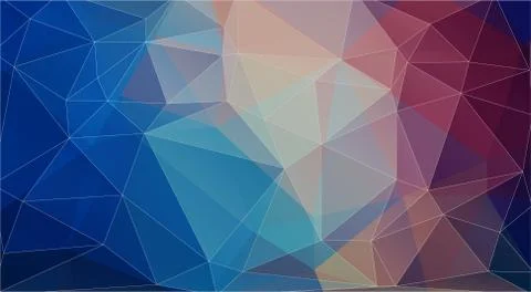 Flat retro color geometric triangle background with grunge texture Stock Illustration
