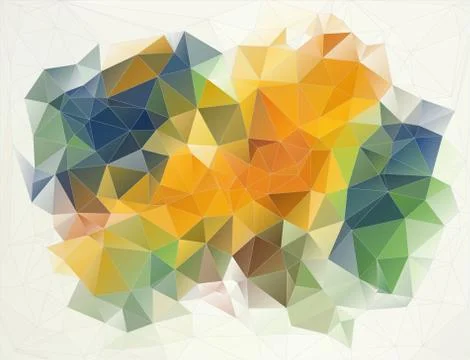 Flat retro color geometric triangle background Stock Illustration