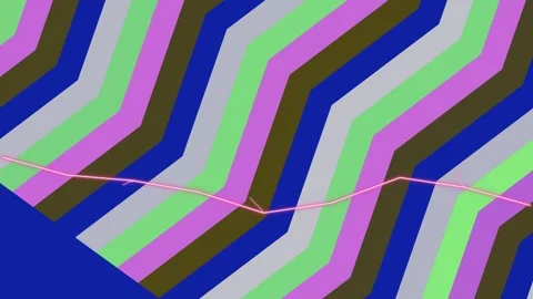 Flat Retro Diagonal Chevron Stripes Background 動画素材 332787533