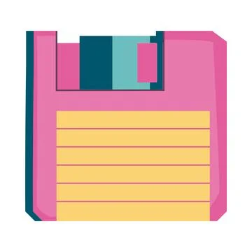 Flat retro diskette Stock Illustration