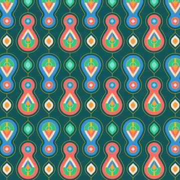 Flat retro renew pattern イラスト素材