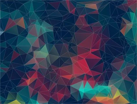 Flat Retro triangle Background. geometric shapes. . Colorful mosaic pattern Stock Illustration