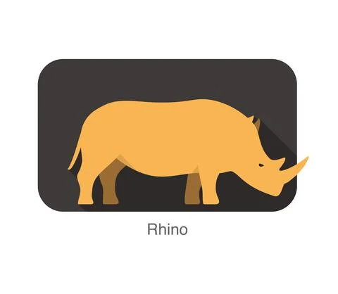 Flat rhino body design vector illustration Stock Illustration